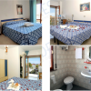 Due camere da letto decorate e un bagno anni '70.